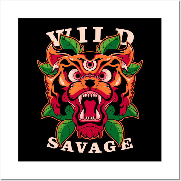 Wild Savage Wall Art by Kabuto_Store